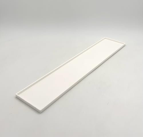 ABEL DESIGN, Vassoio per Pasticceria 60 x 10 x 1 cm, Espositore per Dolci e Finger Food, Vassoio Dolci, Poliuretano, Colore Bianco, Made in Italy