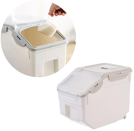 NUOBESTY Large Capacity Pet Food Storage Container Airtight Dry Food Bin for Home Office Indoor Use