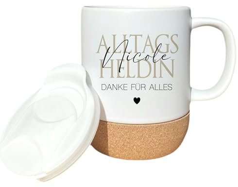 Manufaktur Liebevoll I Geschenk Tasse personalisiert Namen Freundin Tasse Kollegin I Mama Kaffeetasse Geschenk mit Spruch I Dankeschön Tasse Alltagsheldin Geburtstagsgeschenk Frau I (Alltagsheldin)
