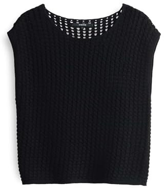 someday Damen Pullover | Strickshirt TARISOL Regular in sommerlicher Ajour Optik Black, 38