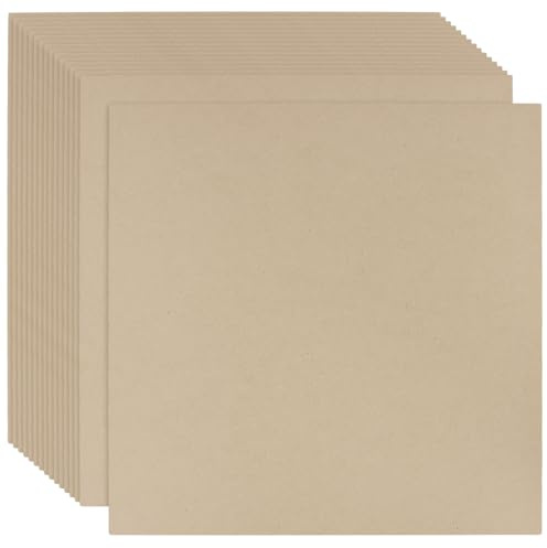 FUNSUEI Lot de 16 planches en bois MDF de 30 x 30 cm, panneaux carrés non finis de 3 mm d'épaisseur pour loisirs créatifs, gravure et peinture