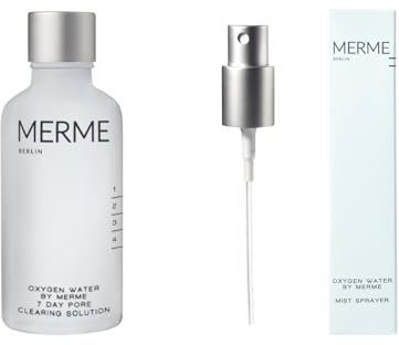 MERME Berlin Oxygen Water – porenklärendes Toner mit Sauerstoff-Mikroblasen, reduziert Unreinheiten & erfrischt die Haut – 50 ml (50ml+Spray Mister)