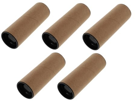 CAXUSD Poster Tube 5 Stück Papier für Geschenkverpackung Weihnachten Party | Runde Papierröhre, Kompakt Tragbar, Glatte Oberfläche, für Pläne, Entwürfe und Portfolio Prüfungen