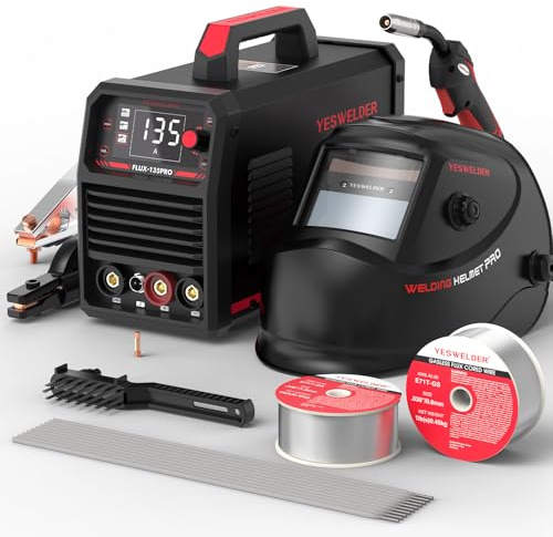 YESWELDER Poste à Souder Fil Fourré sans Gaz 135A avec Kit d'Accessoires