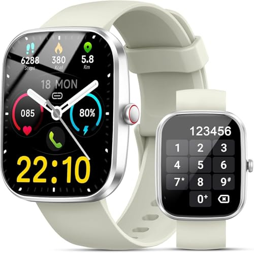 Smart Watch for Men Women Answer/Make Calls, 1.96 Touch Screen Smart Watches with Step Counter, Heart Rate Sleep Monitor, 110+ Sport Modes, Fitness Tracker, IP68 Waterproof Smartwatch for Android iOS