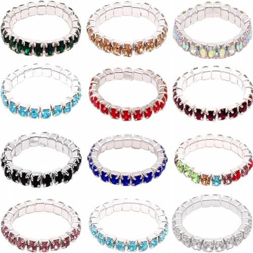 12 Stück (12 Farben) elastische Zehenringe, gemischte Farben, Körperschmuck, Packung für Teenager, Mädchen, Schmuck