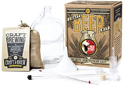 Craft A Brew BK-CMS Bierbrau-Set Home Brewing Schokolade Milch Stout Wiederverwendbares Bier Kit, Glas