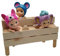Soporte de Madera para Hippers Sonny Angel – Banco Decorativo Miniatura para Exhibición de Figuras Coleccionables. 3 Soportes. (Soportes con pies)