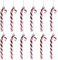 GWHOLE 12 Stück Zuckerstangen Glitzernd Weihnachten Deko Weihnachtsbaumschmuck Weihnachtsbaum Anhänger, Rot und Weiß, 13 cm