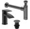 home store Modern Black Bathroom Basin/Sink Mixer Tap Incl Waste & Bottle Trap