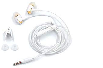 Auriculares de diseño para Samsung Galaxy A21 Smartphone con Micro Reglage Kit Mano Libre Auriculares Universal Jack (Oro)