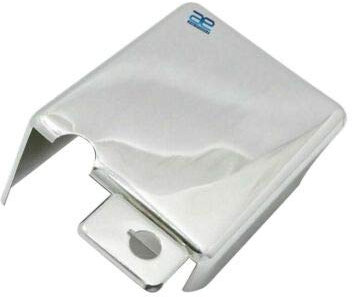 AEspares Compatible avec le couvercle de batterie Royal Enfield UCE verrouillable en acier chromé