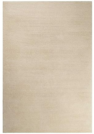 Wecon Home Kuschelig weicher Esprit Hochflor Teppich, bestens geeignet fürs Wohnzimmer, Schlafzimmer und Kinderzimmer LOFT(70 x 140 cm, beige Sand)