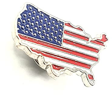 Anstecknadel aus Metall, Emaille, USA, amerikanische Flagge, USA, Metall