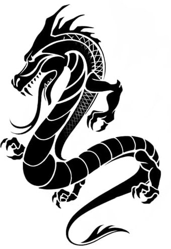 x3 Tatouage Éphémère dragon - 3 Feuilles de tatouages temporaires | Bras, épaule, cou, cheville, main, jambe | Noir | Homme, Femme - TATTOO YOUR STYLE