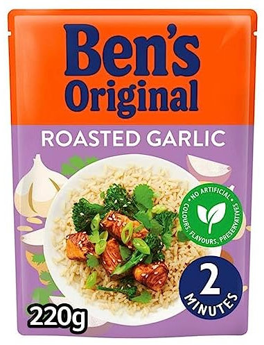 Ben's Original Roasted Garlic Microwave Rice Pouch, 220g