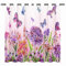 YUANZU Blumen Schmetterling Vorhänge Sommer Aquarell Blume Bunt Ösen Gardinen mit Blickdichte Thermo Vorhang Kälteschutz Blackout Curtain Mädchenzimmer Verdunkelung Fenster, 2 Stück, H 245 x B 200 cm