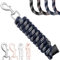Esposita Führstrick Anbindestrick Solid Champion Edition mit Panikhaken oder Karabinerhaken, Snaphaken, Strick (Navy/Silber, Snaphaken)