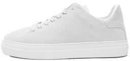 SELETED HOMME Herren SLHDAVID Chunky Suede NOOS Sneaker, White, 43 EU