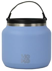 YOKO DESIGN - LUNCH BOX en acier inox de 700 ml coloris BLEU avec poignée noire souple