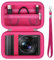 Supmay Camera Case for Panasonic LUMIX DC-TZ99E-K Compact Travel Zoom Camera/LX10 ZS200D ZS200 ZS80D ZS80 ZS100 ZS70 ZS60, Protective Case Bag with Mesh Pocket for Battery Pack,Charging Cable,Rose Red