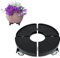FIVMEN Rullo per piante rotondo, 39 – 52 cm, regolabile, per esterni, portata 300 kg, con ruote girevoli a 360°, vaso per piante, sottovaso con ruote, colore nero
