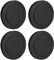 FLEXMAN 4 Pièces Anneaux en Mousse de Haut Parleur de Voiture, 7,7 X 5,7 X 1 Accessoires en Coton d'Isolation Phonique de Haut Parleur de Voiture
