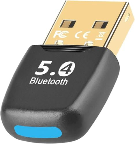 SIGANDG Bluetooth Adapter PC - 5.4 Bluetooth Dongle, Bluetooth Dongle USB, Low Latency, Plug & Play, Compatible with Windows 11/10/8.1/7 for Desktop, Laptop, Headset, Keyboard, Mouse