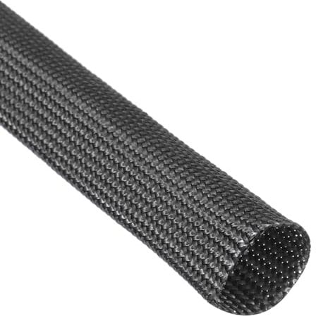 sourcing map Insulation Cable Protector, 9.8Ft-16mm High Temp Fiberglass Sleeve Black