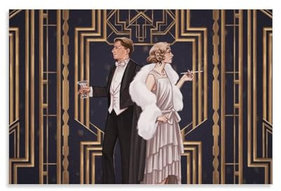 BOJIE Filmposter The Great Gatsby, Gemälde, Leinwand, Wandkunst, Wohnzimmer, Poster, Gemälde, 20 x 30 cm, 22 Stück