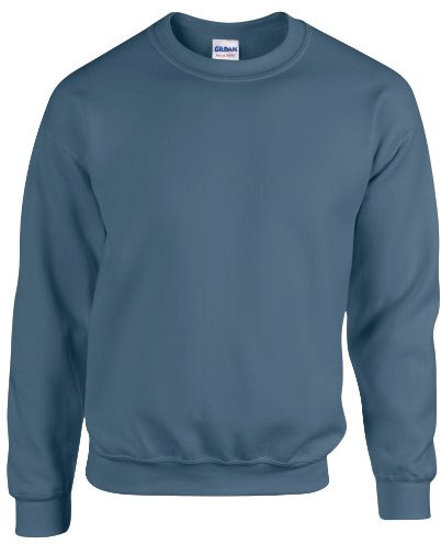 GILDAN Men's 50/50 Adult Crewneck Sweatshirt, Blue (Indigo Blue), L UK