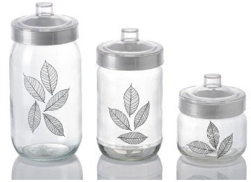 Herevin Dekorglas Argento mit Spitze 400 cc Glasdose Deko Glas Vorratsdose Kavanoz Vorratsglas Vorratsbehälter