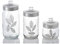 Herevin Dekorglas Argento mit Spitze 400 cc Glasdose Deko Glas Vorratsdose Kavanoz Vorratsglas Vorratsbehälter