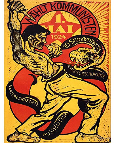 Wee Blue Coo Vote Communist Capitalism Communism Snake Germany Art Print Poster Wall Decor Kunstdruck Poster Wand-Dekor-12X16 Zoll