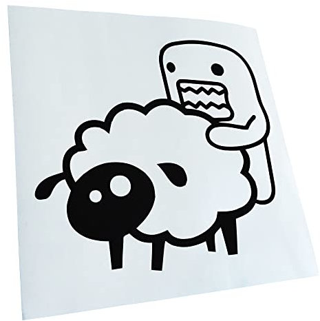 Autoaufkleber - Domo sheep Aufkleber für Auto, Laptop, Fahrrad, LKW, Motorrad mehrfarbig JDM Decal Racing