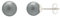 Ohrstecker - Sterlingsilber Kunstperle - grau