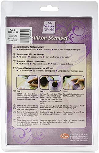 VIVA DECOR - 3PL 400310100 Clear Stamp Set VNTG, Vintage Tools