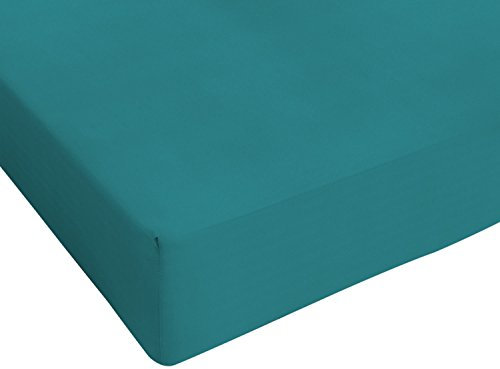 Sogni e Capricci Max Color Fitted Sheet with 25cm Corner, 100% Cotton, Bottle Green, small double