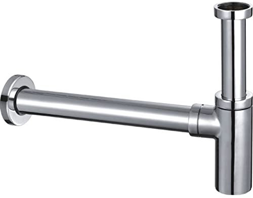 Home Standard� Round Minimalist Chrome Basin/Bidet Bottle Trap | Solid Brass | 320mm