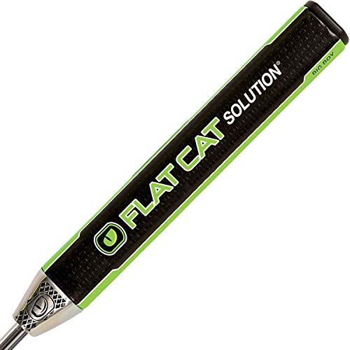 FLAT CAT Putter Grip, Big Boy Solution Golf Grip – Weighted Oversized Non-Tapered Putter Grip Reduces The Yips, Flat Sides Improve Alignment