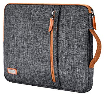 LONMEN 13-13.3 Zoll Wasserdicht Laptop Sleeve Hülle Tasche Laptophülle Notebook mit Griff für 13 MacBook Air / 13.3 Samsung Notebook 9 Pro / 2017 Neu Microsoft 13.5 Surface Laptop,Dunkelgrau