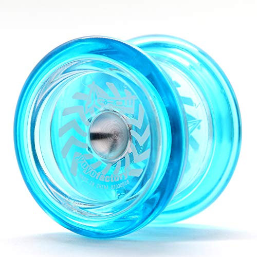 YoyoFactory Arrow Yoyo - Bleu (du Débutant Au Professionnel, Roulement à Billes en Métal, Ficelle Et Instructions Incluses)
