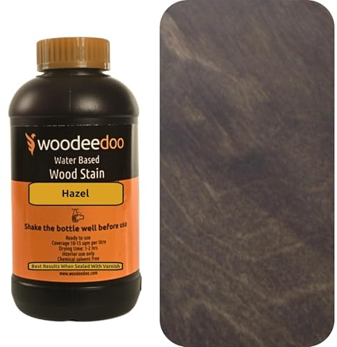 WooDeeDoo Water Based Wood Stain | Wood Dye | Ready to Use | Environmentally Friendly | Solvent Free | Odour Free | 200 ml | Hazel