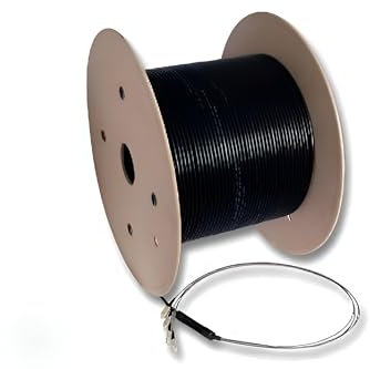 DINIC LWL Outdoor-Kabel 4 Fasern OM4, 50µ, LC/LC, Außenkabel (150m, schwarz)