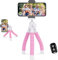 UBeesize Trípode para teléfono móvil, Antideslizante, Ligero, Mini trípode con Mando a Distancia Bluetooth para Viajes, Camping, Selfie Rosa