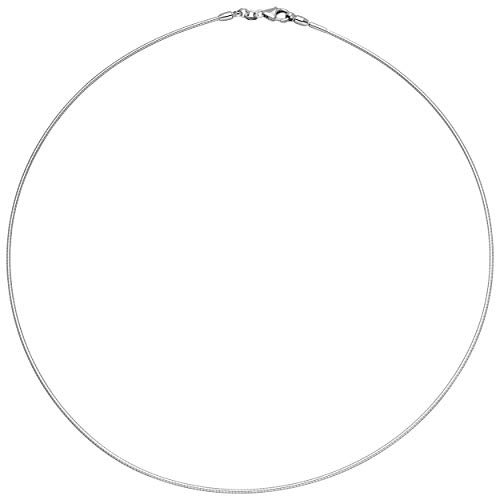 Jobo Damen-Halsreif aus 14 Karat 585 Weißgold 1,2 mm 42 cm