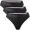 DANISH ENDURANCE Damen Tanga aus Bio-Baumwolle 3 Pack (Schwarz, Medium)