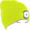 Morye LED Mütze mit Licht, Laufmütze Herren Damen Kappe Lampe USB Nachladbare 4 LED Scheinwerferkappe für Warm Cap mit LED Licht für Jogging,Camping,Angeln,Walking/Fluoreszierendes Gelb