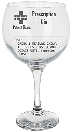 Always Looking Good Personalised Engraved Gin Glass Prescription Gin Novelty Funny Birthday Gift (Empty Glass)