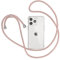 XTCASE Handykette für iPhone 13 Pro Hülle mit Band, Transparent Silikon Handyhülle mit Kette für iPhone 13 Pro Stossfest Schutzhülle - Schnur mit Case zum Umhängen in Roségold